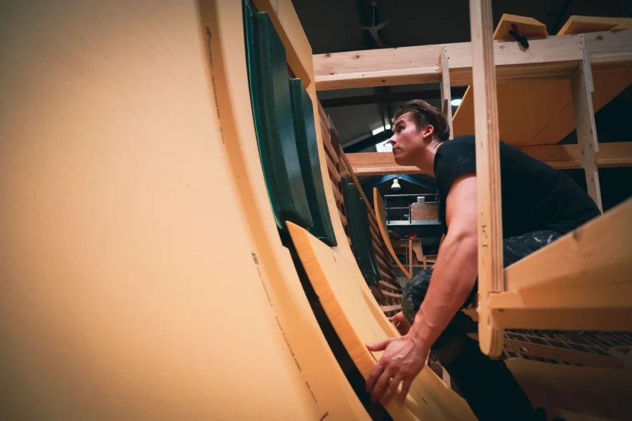 Building the 71ft carbon sailing yacht