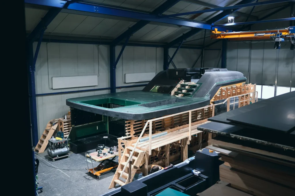 Carbon superstructure for Fenix in the workshop