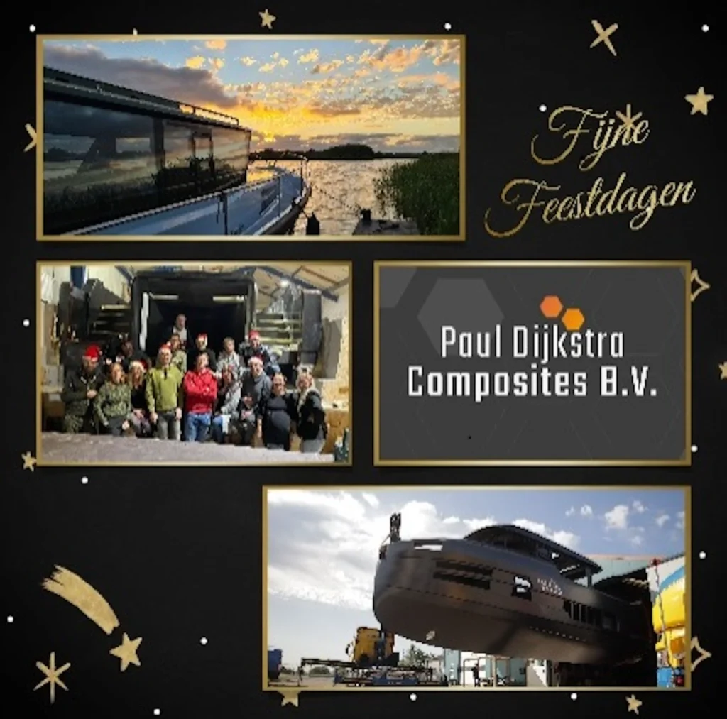 Season’s greetings featuring photos of projects and the team