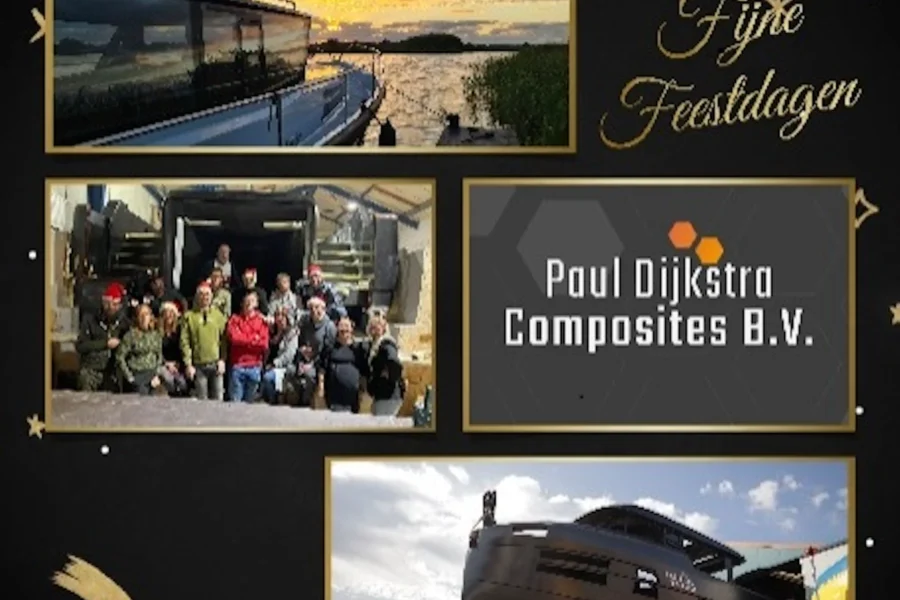 Season’s greetings featuring photos of projects and the team