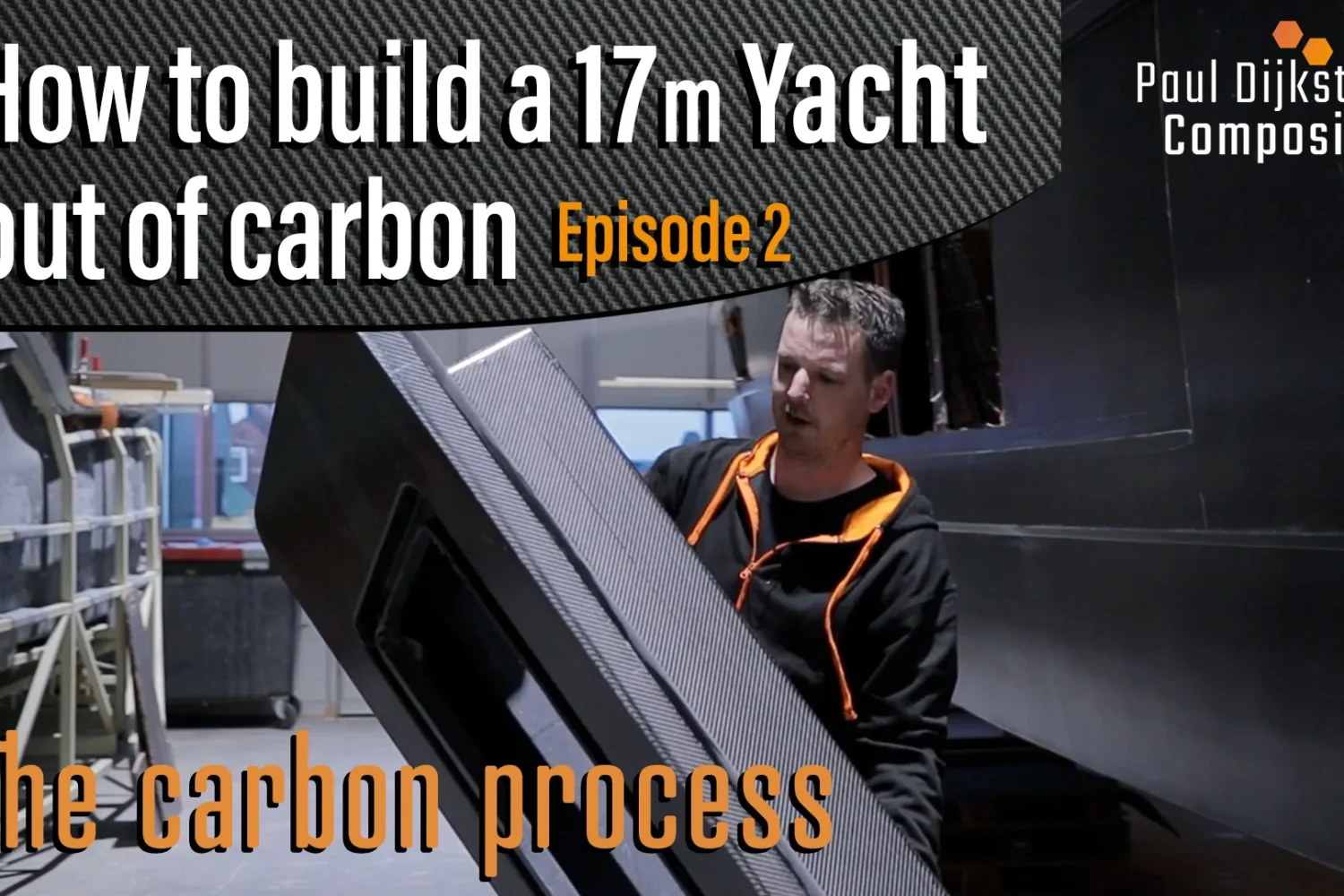Video thumbnail about the carbon process involved in building a 17-metre yacht