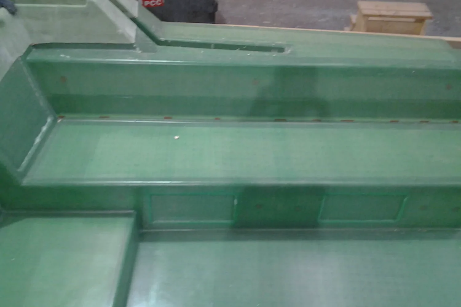 Green composite structure with rectangular sections