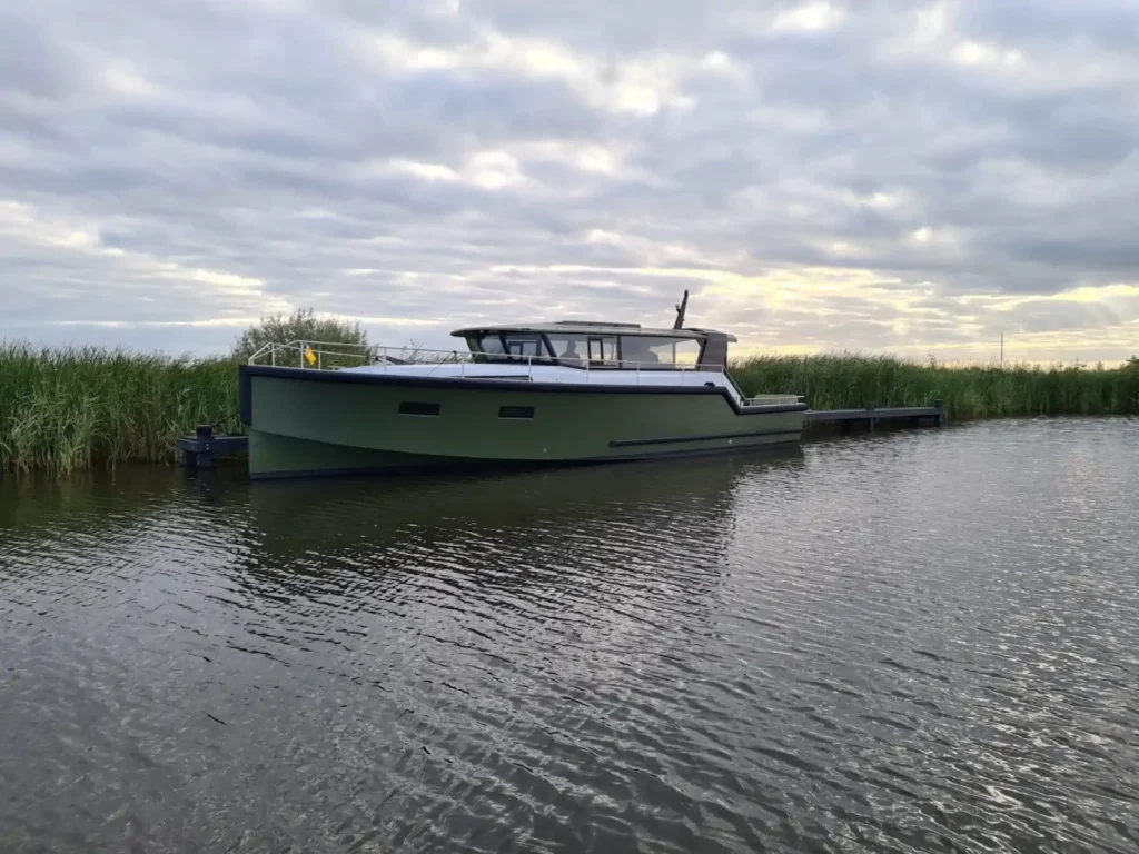 Motorboat on calm water
