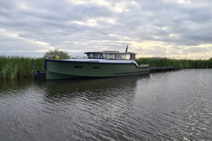 Motorboat on calm water