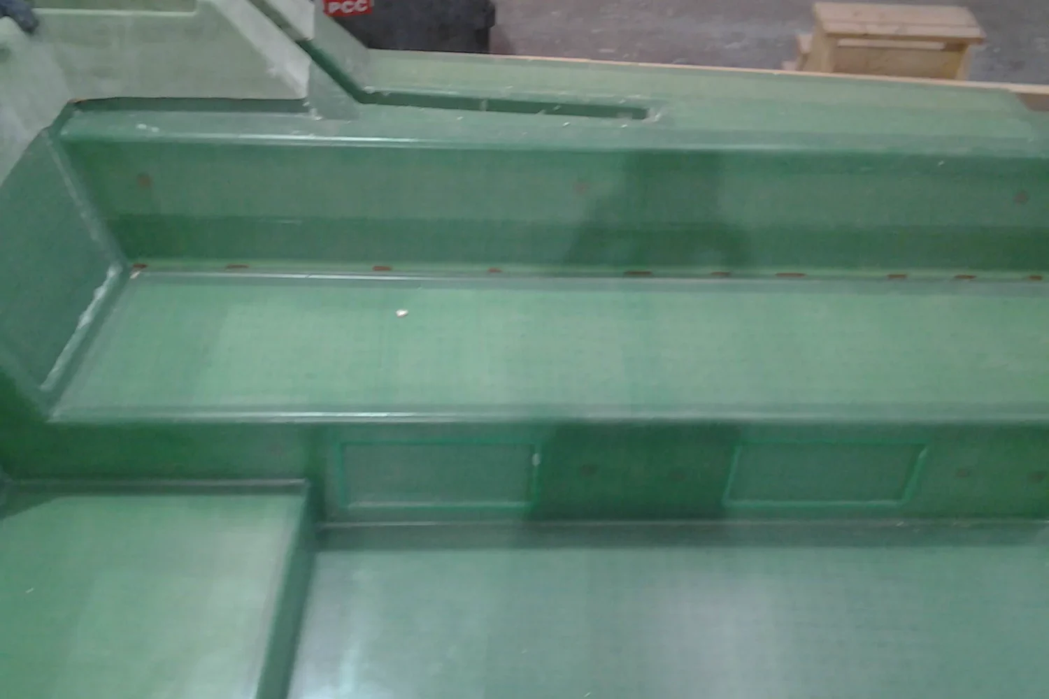 Green composite structure with rectangular sections