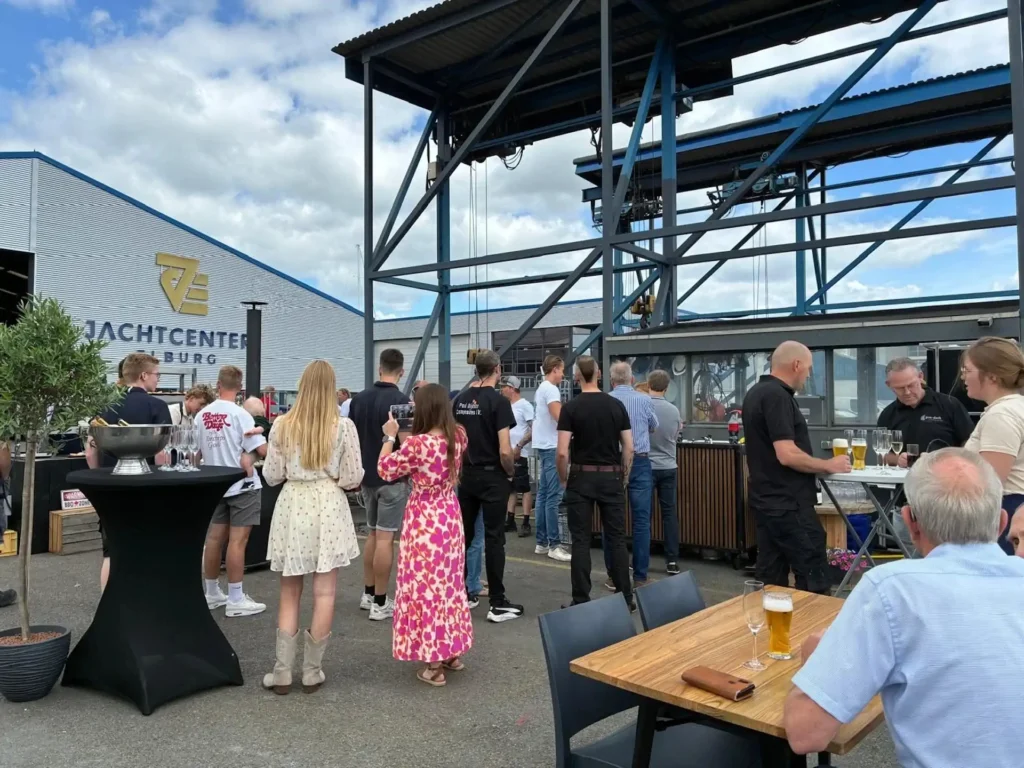 Guests at the launch of the Blue Zone Jager 40 in Elburg