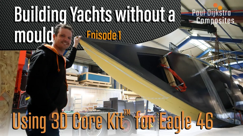 Video thumbnail showing the construction of the Eagle 46 without a traditional mold